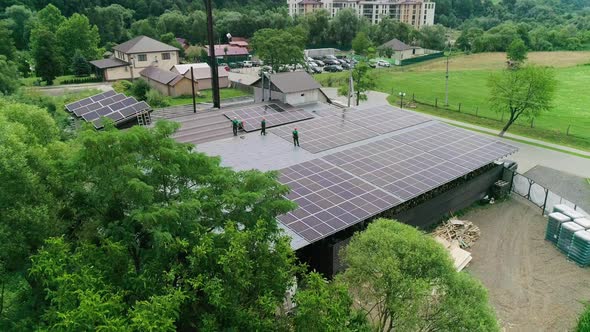 New Solar Farm Under the Blue Sky alt