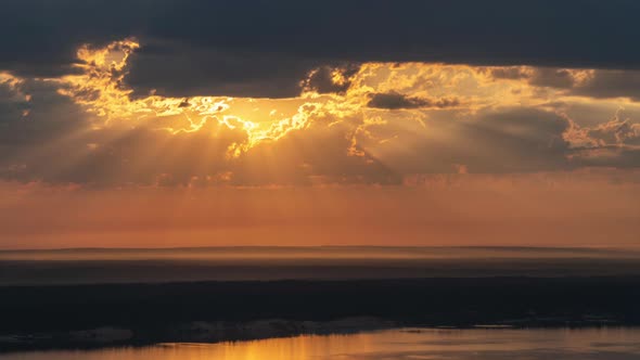 Rays Breaking Through the Clouds