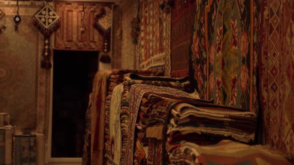 Different Coloured Handmade Carpets with National Design alt