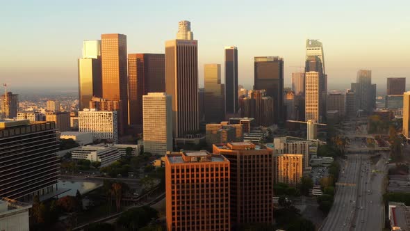 Flying Towards Downtown Los Angeles alt
