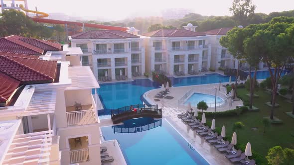 Beautiful Panorama of a Hotel at Belek, Turkey. alt