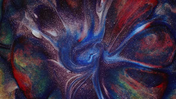 Colorful Abstract Texture of Liquid Marble Liquid Art
