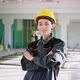 Closeup to the Camera at Construction Site Young - VideoHive Item for Sale