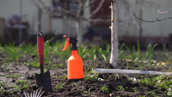 Garden Tools in Soil Gardening
