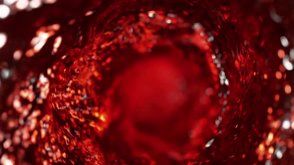 Super Slow Motion Shot of Red Wine Vortex at 1000 Fps alt