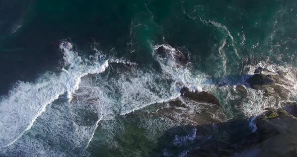 Sideways Flight Over Oceanside Cliff