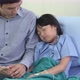 Father take care daughter sleeping - VideoHive Item for Sale