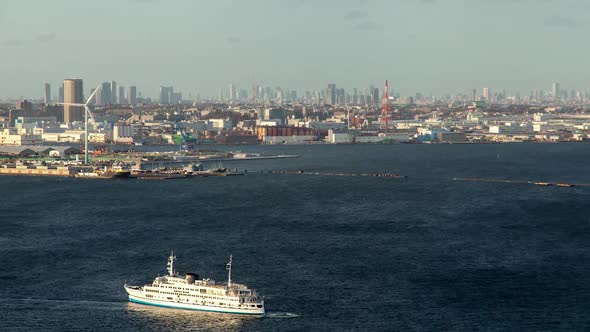 Yokohama City Tokyo Bay Marine Transport Timelapse alt