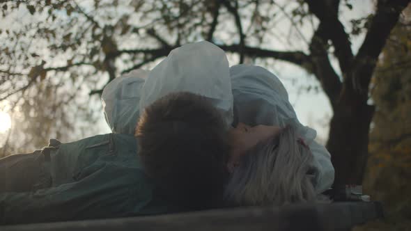 Insane Infected Scientist Carrying Experiment and Biting Unconscious Woman alt