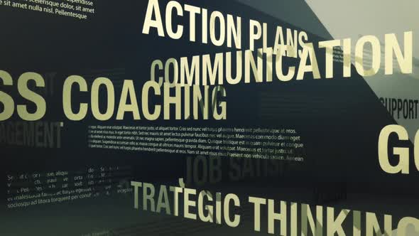 Business Coaching Related Terms Seamlessly Looping Background Animation