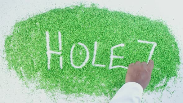 Green Hand Writing Hole 7