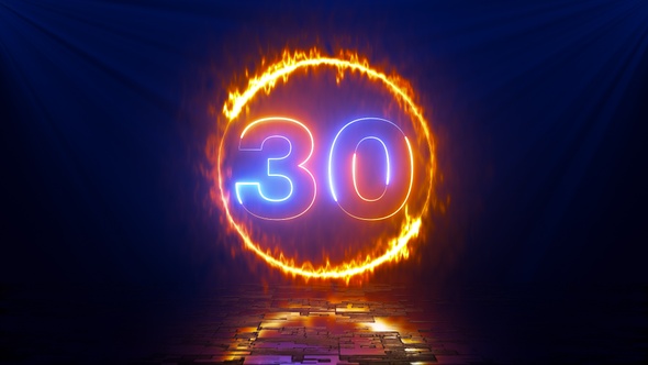 Neon Firestorm Negative Countdown 30 Second alt