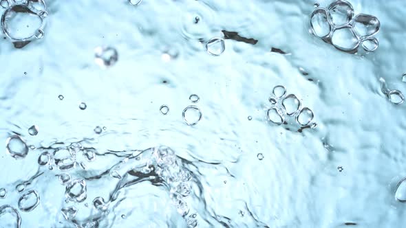 Super Slow Motion Shot of Flowing and Bubbling Water at 1000 Fps alt