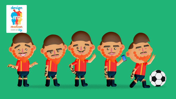 D&M Character Kit Tiny: Soccer Player Spain