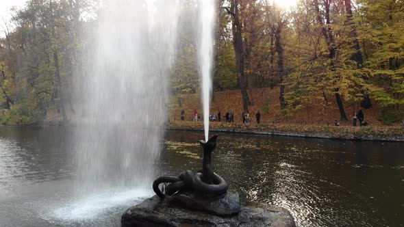 Aerial View of the National Dendrological Park Sofiyivka in Uman Ukraine alt