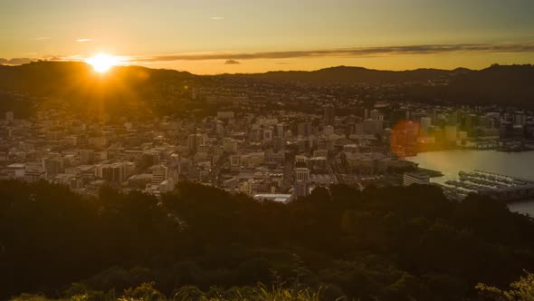 Sunset in Wellington timelapse alt
