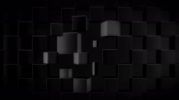 Black Blocks Background 4K