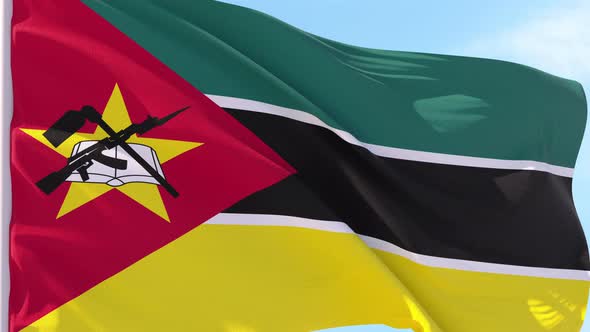 Mozambique Flag Looping Background