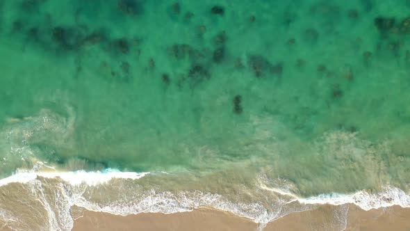 Ariel View Of Crashing Waves