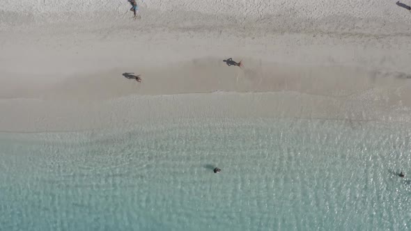 Ungraded Aerial view of Laginha beach in Mindelo city in Sao Vicente Island in Cape Verde