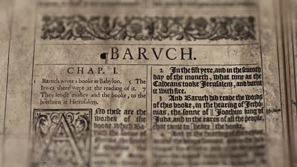 Book Of Baruch, Slider Shot, Old Paper Bible, King James Bible alt