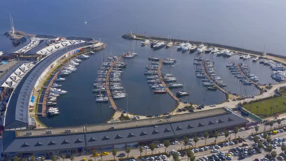 Istanbul Maltepe Bosphorus Aerial View Marina And Yachts alt