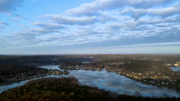 Beautiful Missouri Landscape of the Lake of the Ozarks, Aerial View alt