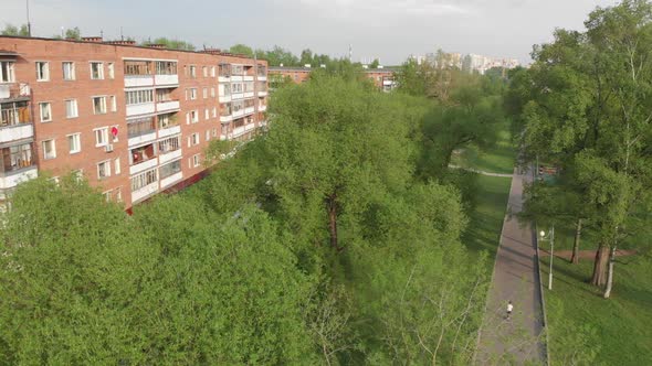 Old Houses in Zelenograd in Moscow Russia