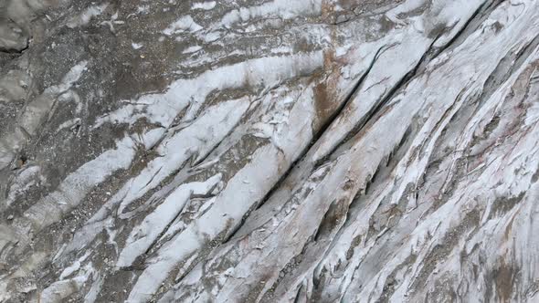 Top View of the Chalaadi Glacier in Caucasus Mountains in Georgia alt