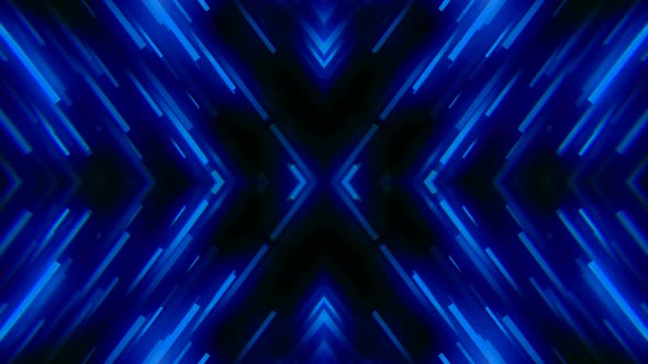 Dark Blue Neon Lines Background 4K