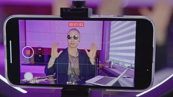 Fashion Haul Made By a Caucasian Gay Influencer View of the Smartphone Screen alt