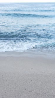 Vertical Video of Sea Water Near the Seashore Slow Motion alt