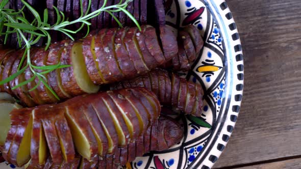 Sweet Potato  Sweet Potatos Tubers Cooked in a Pan alt