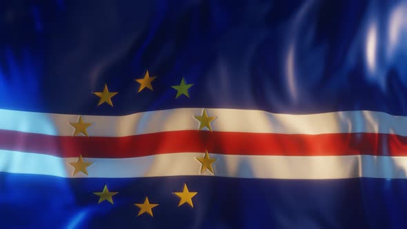 Cape Verde Flag with Edge Bump