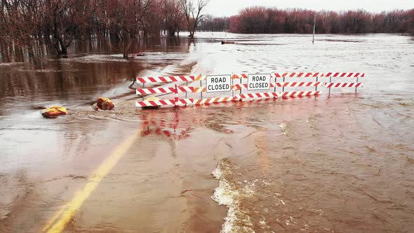 Road Closed Flooded Out Pan Left