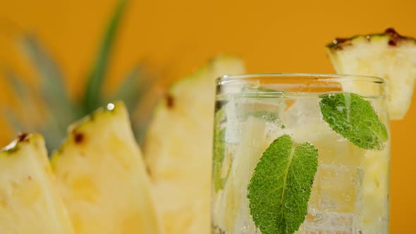 Pineapple Lemonade on Orange Background alt