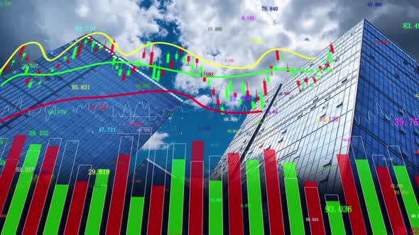 K Line Trend Chart Of Wall Street Stock, Money And Securities Trading Market