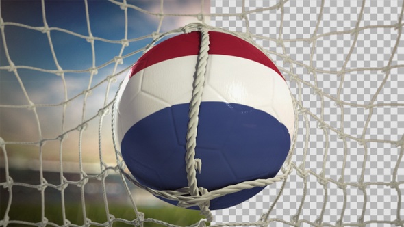 Soccer Ball Scoring Goal Day Frontal - Netherlands