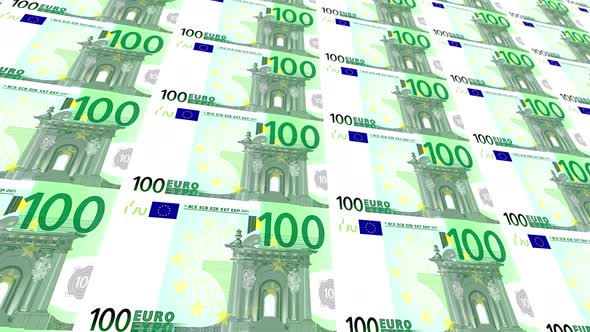100 Euro Note Money Loop Background 4K 12