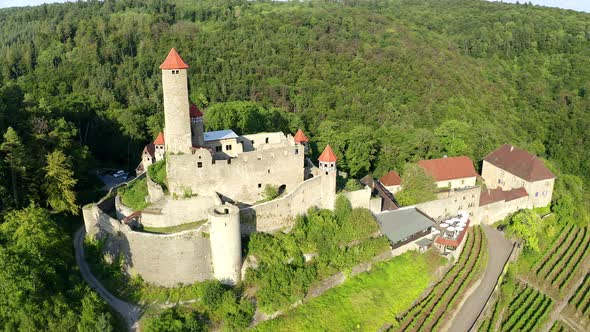 Hornberg Castle in Neckar-Odenwald-Kreis, Baden-Wuerttemberg, Germany alt