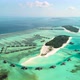 Aerial view maldives islands with water villas - VideoHive Item for Sale