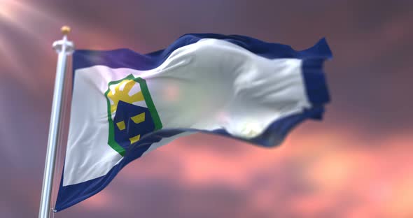 Flag of Colorado Springs at Sunset alt