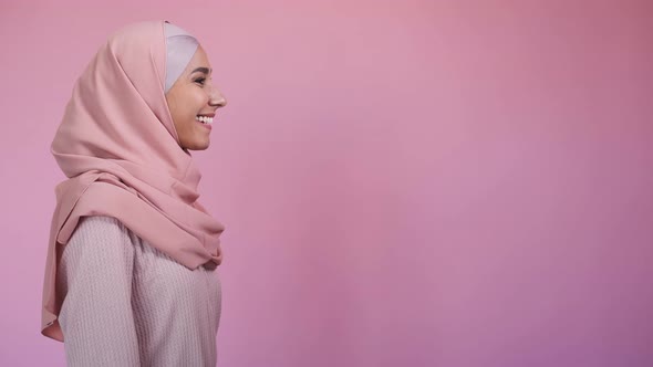 Happy Hijab Woman Modest Fashion Advertising Face alt