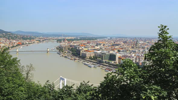 Budapest city skyline, historic district with parliament building and Danube river in Hungary alt