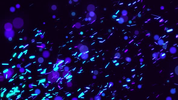 Flying Blue & Purple Particles Fire Sparks Seamless Looped Background 