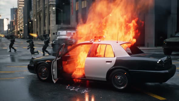 Battle Between The Army Of Robots And Criminals alt