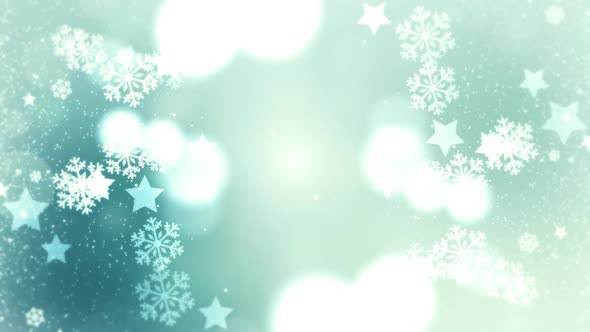 Soft Christmas Flakes And Particles