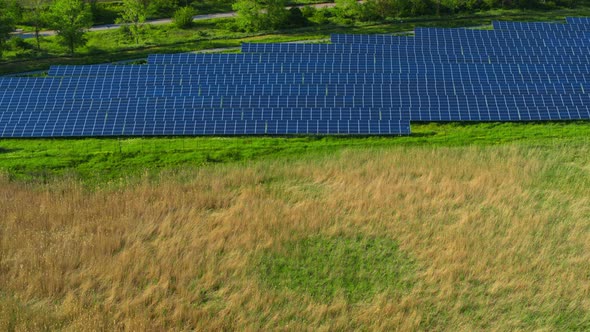 Solar Batteries Farm in Countryside alt