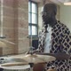 African American Man Giving Online Drum Lesson - VideoHive Item for Sale
