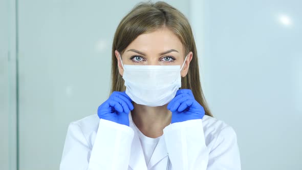 Doctor Wearing Mask in Clinic alt